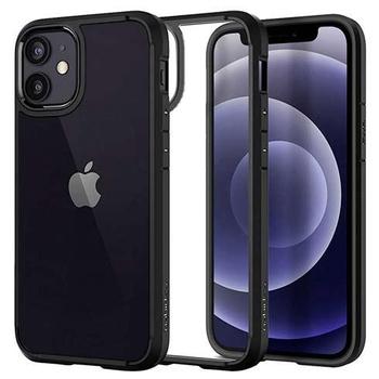 Kryt SPIGEN Crystal Hybrid pro iPhone 12 mini, černý (black)