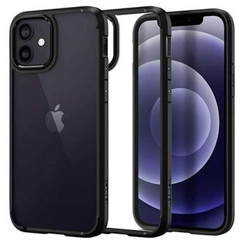 Kryt SPIGEN Crystal Hybrid pro iPhone 12/12 Pro - Black, černý (black)