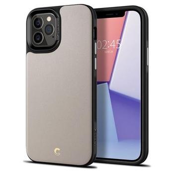 Spigen kryt Leather Brick pro iPhone 12/12 Pro - Stone