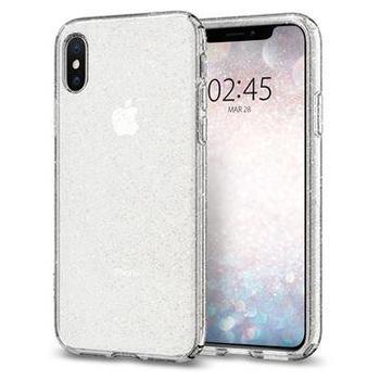 Spigen kryt Liquid Crystal Glitter pro iPhone XS/X - Crystal Quartz