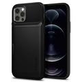 Spigen kryt Slim Armor Wallet pro iPhone 12/12 Pro - Black