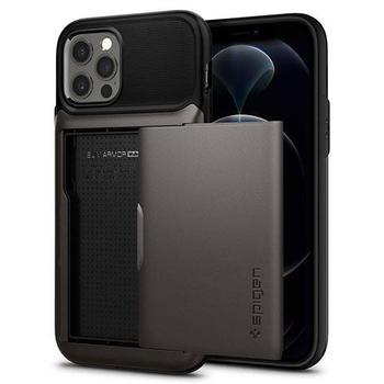 Kryt SPIGEN Slim Armor Wallet pro iPhone 12/12 Pro - Gunmetal