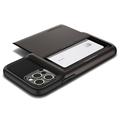 Spigen kryt Slim Armor Wallet pro iPhone 12/12 Pro - Gunmetal