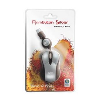 Mini myš pro notebooky SWEEX Rambutan Silver, stříbrná (silver)
