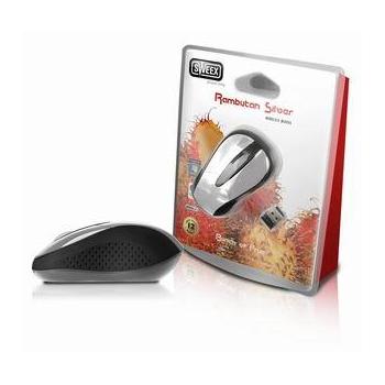 Bezdrátová myš SWEEX Rambutan Silver, stříbrná (silver)