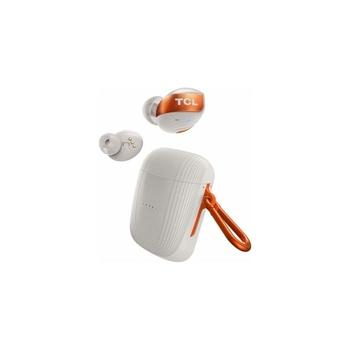 TCL bluetooth sluchátka do uší, BT 5.0, 10-22K, 100 dB, Repro: 6mm, 14 Ohm, bílo-oranžová