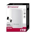 Přenosný pevný disk TRANSCEND StoreJet 25D3 1TB bílý (white)