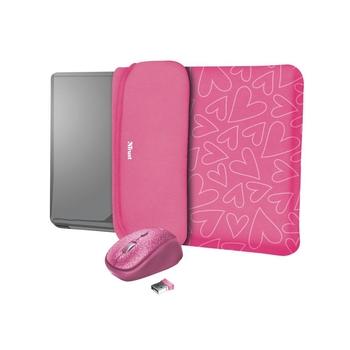 Bezdrátová myš TRUST Yvo myš a pouzdro pro 15.6, růžový (pink)