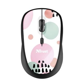 Bezdrátová myš TRUST YVI WIRELESS MOUSE PINK CIRCLES