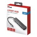TRUST Rozbočovač Halyx Aluminium USB-C to 4-Port USB-A 3.2 Hub