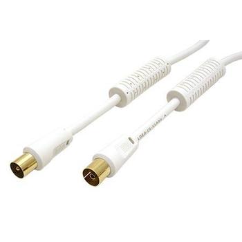 Kabel anténní 75 Ohm, s ferity, IEC169-2, M-F, 1,5m