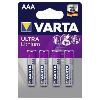 Baterie VARTA ULTRA LITHIUM 6103, 4ks