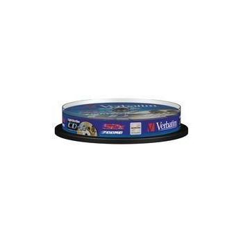 CD-R médium VERBATIM CD-R 52x DataLifePlus, LightScribe, 10ks cakebox