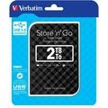 VERBATIM HDD 2.5"  2TB Store "n" Go Portable Hard Drive USB 3.0, Black GEN II