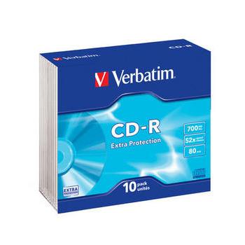 CD-R médium VERBATIM  CD-R 52x DataLife,  Extra Protection, slim krabička