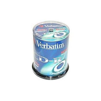 CD-R médium VERBATIM CD-R 52x DataLifePlus Super Azo, Crystal, 100ks cakebox