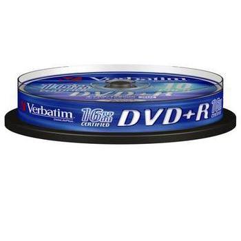 DVD+R médium VERBATIM  DVD+R 16x DataLifePlus, matt silver, 10ks cakebox