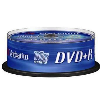 DVD+R médium VERBATIM  DVD+R 16x DataLifePlus, matt silver, 25ks cakebox