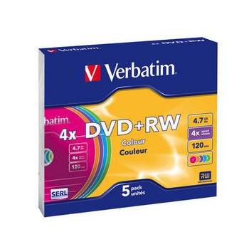 DVD+RW přepisovatelné médium VERBATIM  DVD+RW Colours