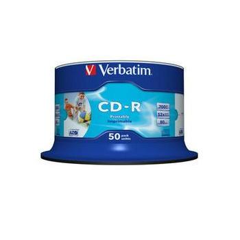CD-R médium VERBATIM  CD-R AZO Wide Inkjet Printable