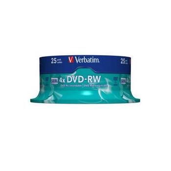 DVD-RW přepisovatelné médium VERBATIM  DVD-RW Matt Silver