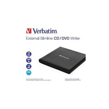 VERBATIM externí mechanika Slimline CD/DVD Writer - without NERO