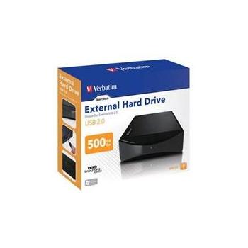 Přenosný pevný disk VERBATIM External Hard Drive 500GB, černý (black), externí