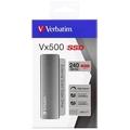Verbatim SSD externí disk Vx500, USB 3.1 gen2, šedý, 240GB
