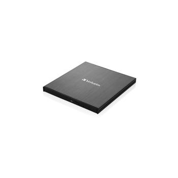 Externí DVD vypalovačka VERBATIM externí mechanika Ultra HD 4K Blu-ray External Slimline Writer (USB 3.1, USB-C)