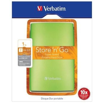Přenosný pevný disk VERBATIM Store n Go 1TB, zelený (green)