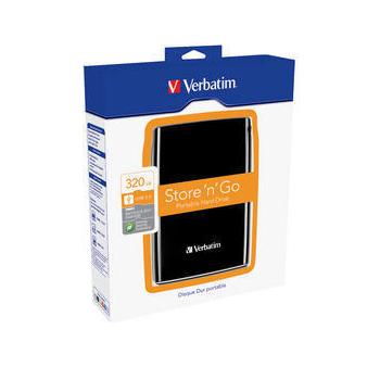 Přenosný pevný disk VERBATIM Portable 320GB, černý (black)