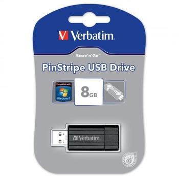 VERBATIM Store n Go PinStripe 8GB  černý (black)