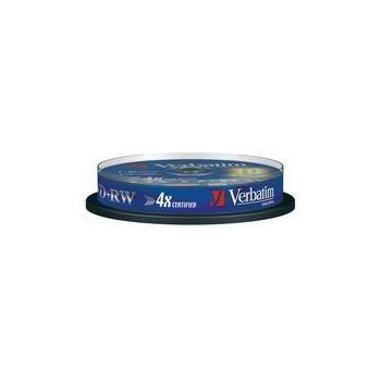 DVD+RW médium VERBATIM  DVD+RW 4x DataLifePlus, 10ks cakebox