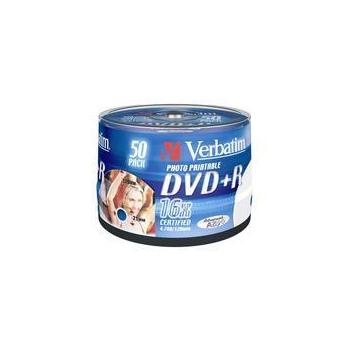 DVD+R médium VERBATIM  DVD+R 16x DataLifePlus, Printable, 50ks cakebox