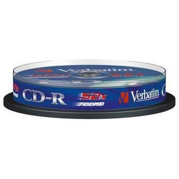 CD-R médium VERBATIM  CD-R 52x DataLife, Extra Protection, 10ks cakebox