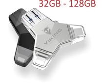 Obrázek k produktu: Viking USB Flash disk 3.0 4v1 64GB, černý (black)