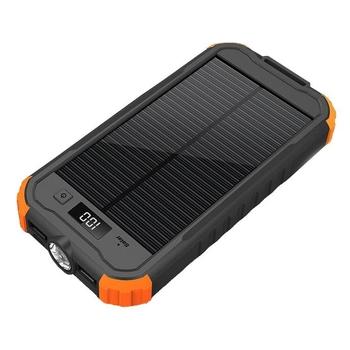 VIKING Solární outdoorová powerbanka Charlie II 12000mAh, Oranžová