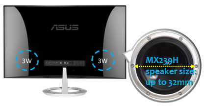 27 LCD monitor ASUS MX279H černýstříbrný blacksilver