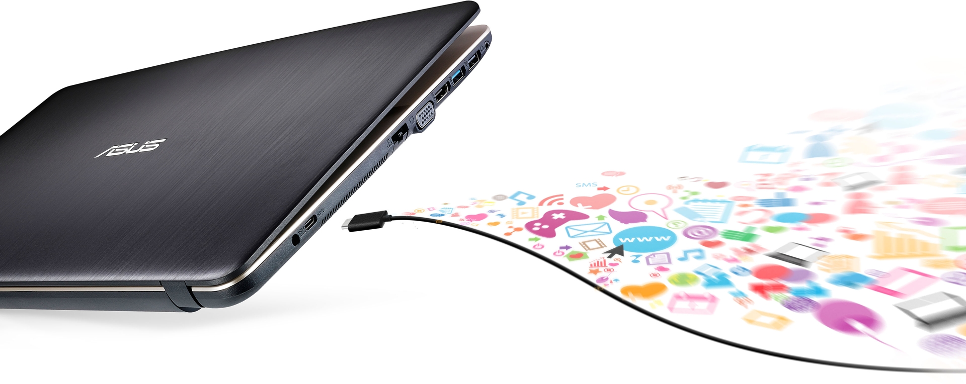 Notebook ASUS VivoBook Max X541NAGO129T bílý white