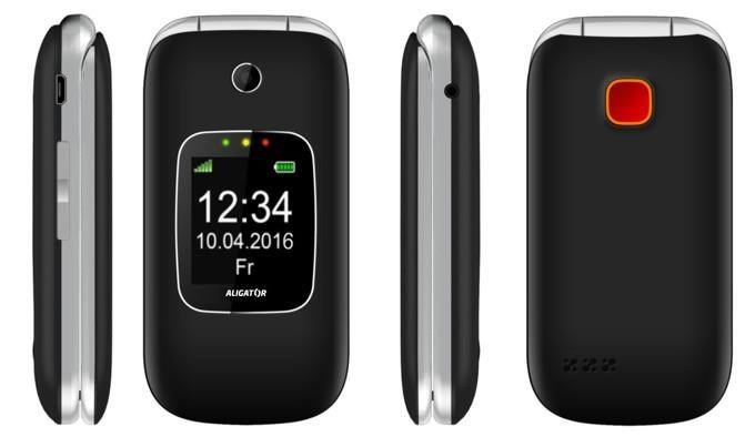 Mobilní telefon ALIGATOR V650 černostříbrný
