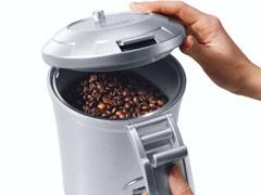 Dóza na zrnkovou kávu DELONGHI DECC 500 stříbrná silver