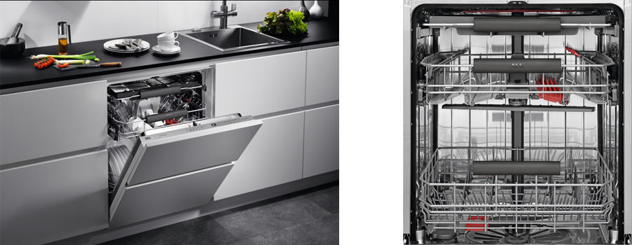 Vestavná myčka AEG FSE 63700 P nerezová ocelbílá nerezová ocelwhite