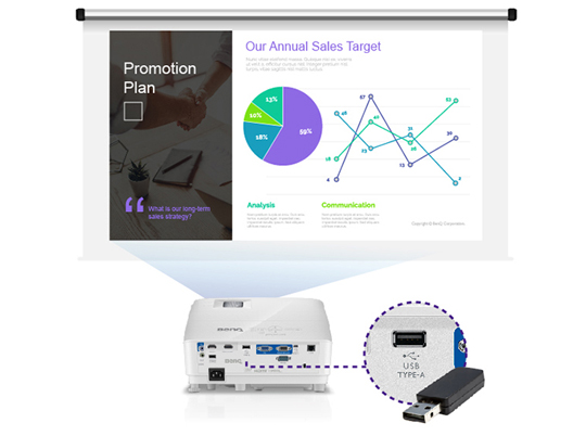 DLP projektor BENQ MH733 bílý white