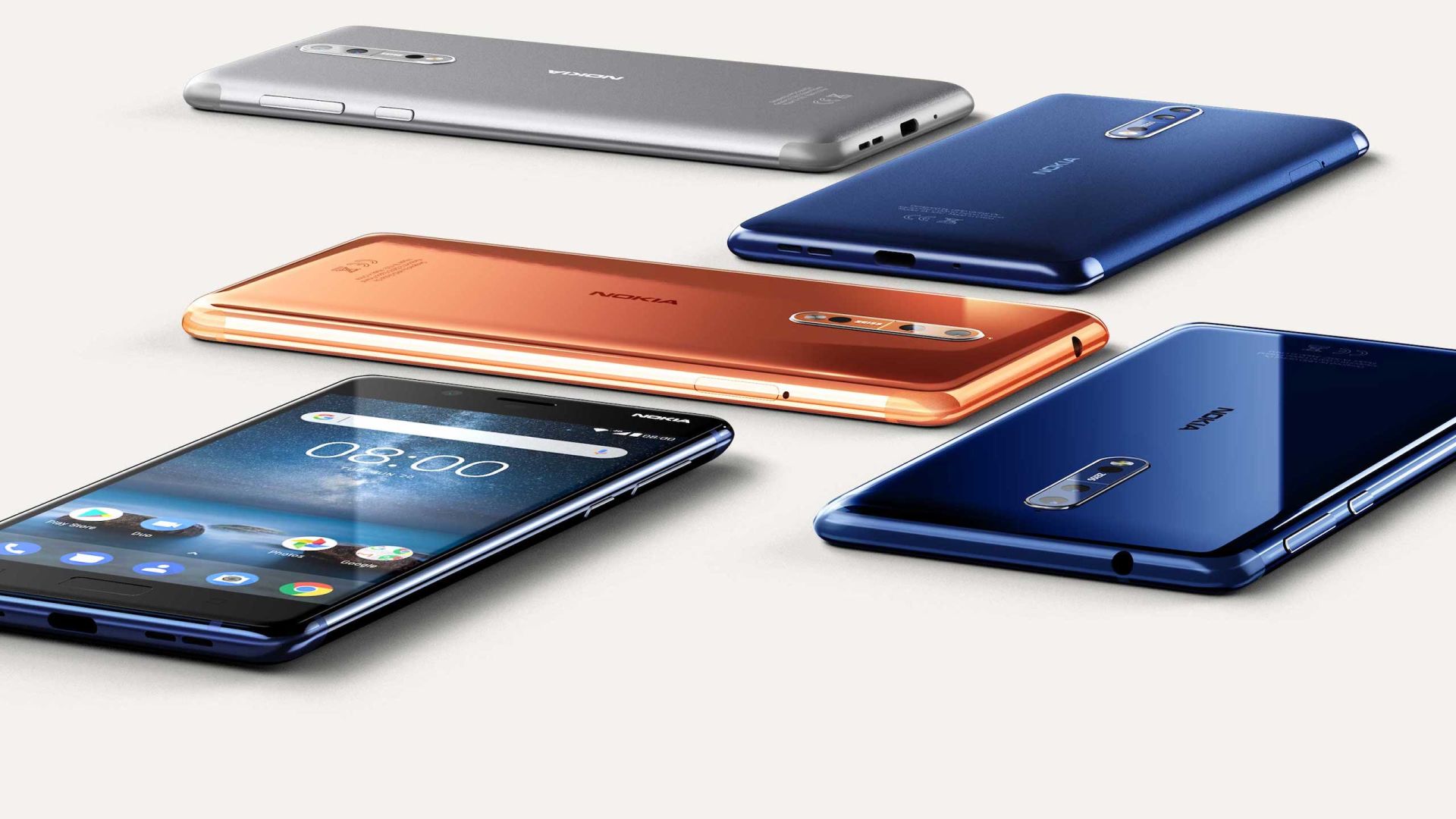 Mobilní telefon NOKIA 8 Single SIM modrá blue