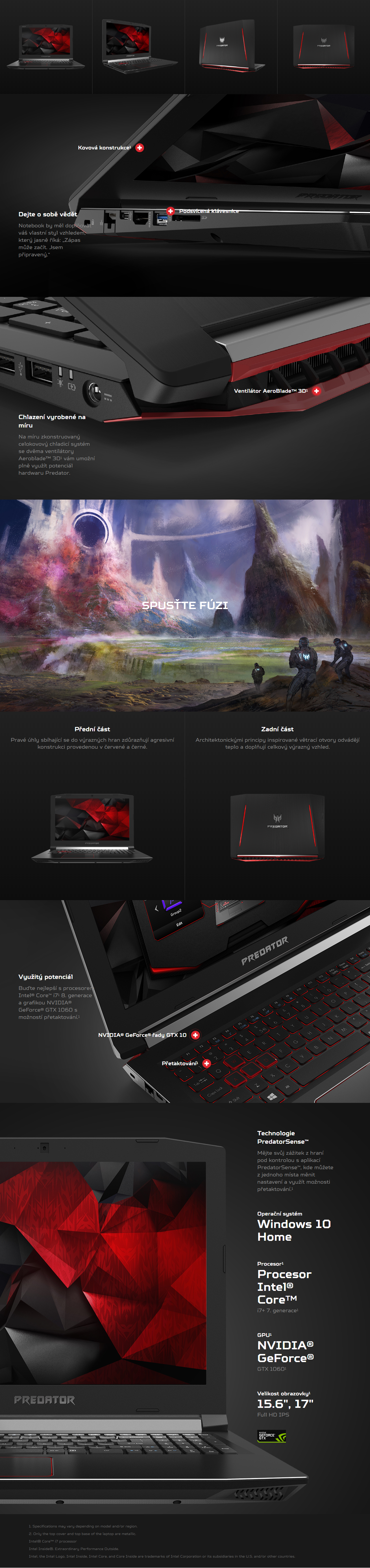 Herní notebook ACER Predator Helios 300 PH317527499 černý black