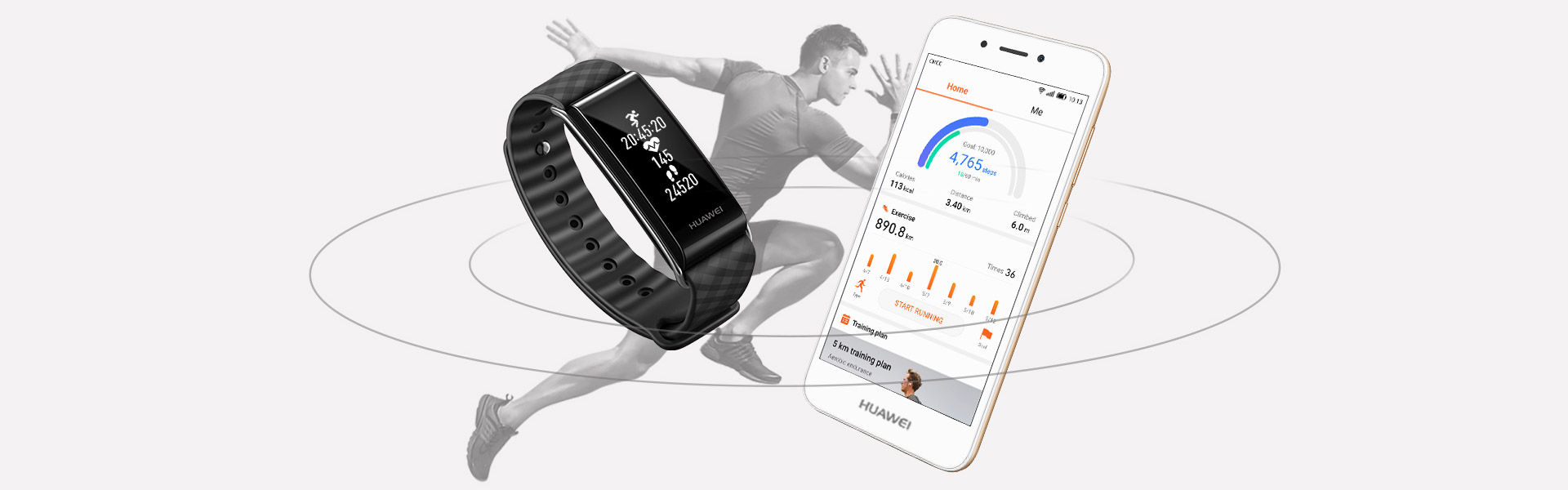 Fitness náramek HUAWEI ColorBand A2 Red červený red