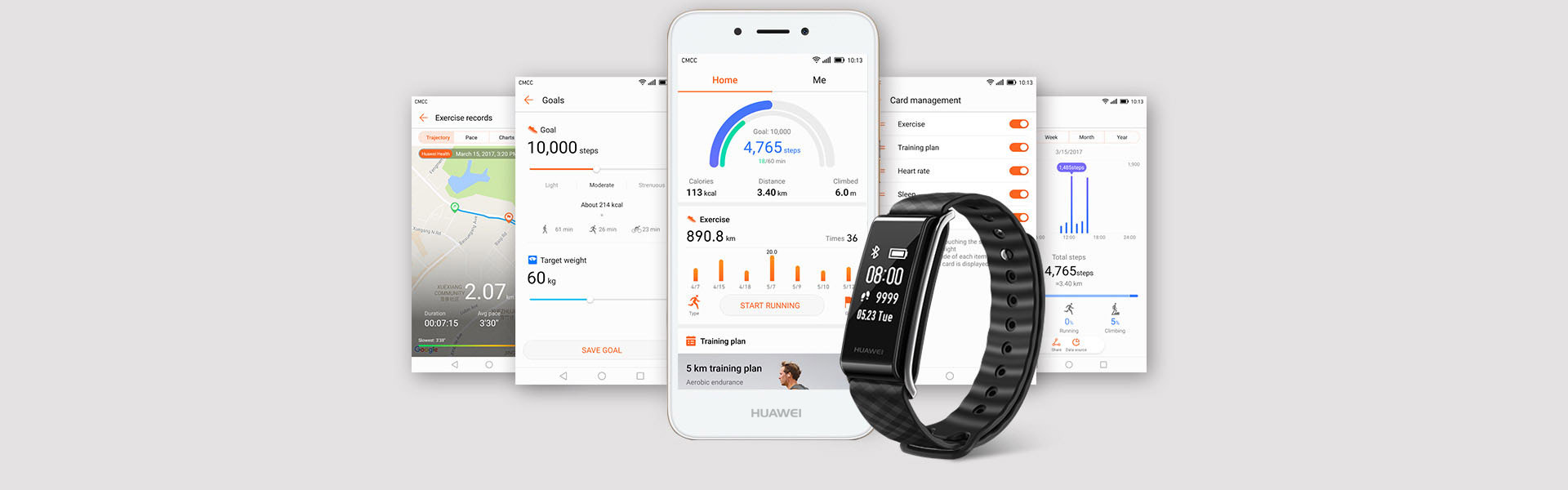 Fitness náramek HUAWEI ColorBand A2 Red červený red