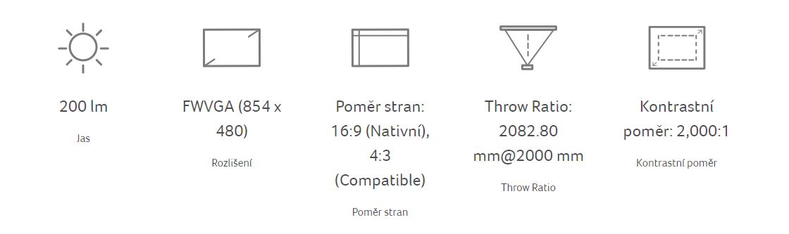 Projektor ACER DLP C200 černý black