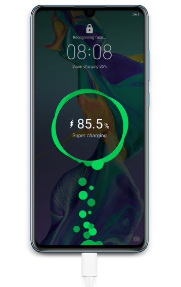 Mobilní telefon HUAWEI P30 Dual Sim Gradientní bílá bílý white