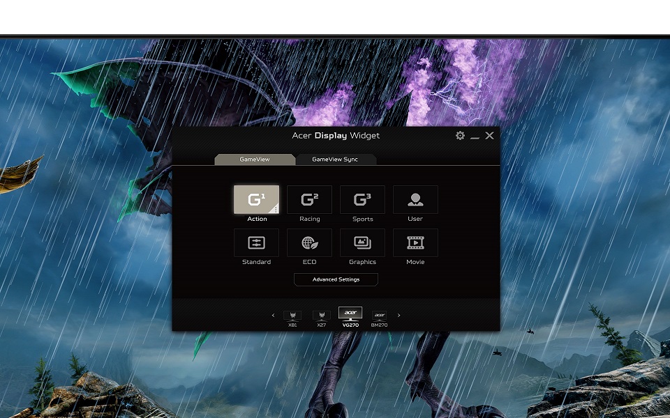 22 LED monitor ACER Nitro VG220Qbmiix černý black